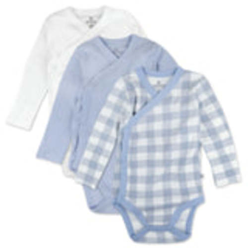 3-Pack Organic Cotton Long Sleeve Side-Snap Bodysuits | Honest Baby Clothing