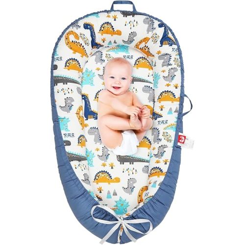 Baby Lounger for Newborn- Baby Nest Cover Co Sleeping for Baby 0-24 Months, Breathable Portable Infant Nest - Adjustable Cotton Soft Baby Floor Seat for Travel, Newborn Essentials Gifts