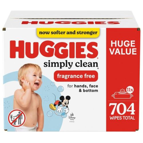 Huggies Simply Clean Baby Wipes - Unscented - 11pk - 704ct