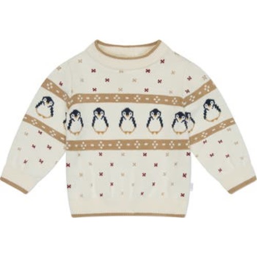 Penguin Fair Isle Organic Cotton Sweater, 9-12M