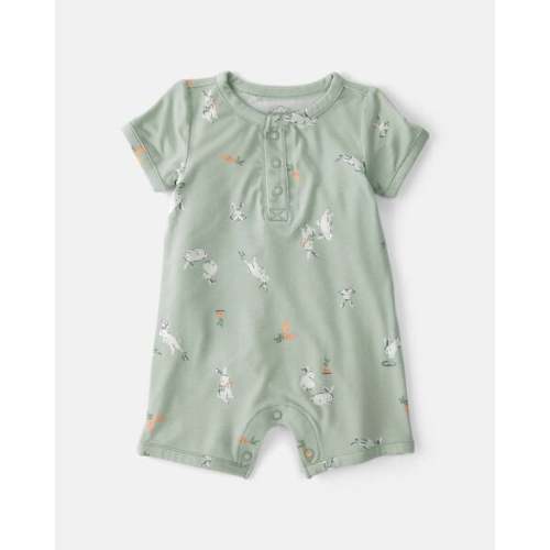 Baby Easter Bunny PurelySoft Romper - Green | Carter's