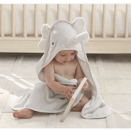 Super Soft Elephant Baby Hooded Towel & Washcloth Set