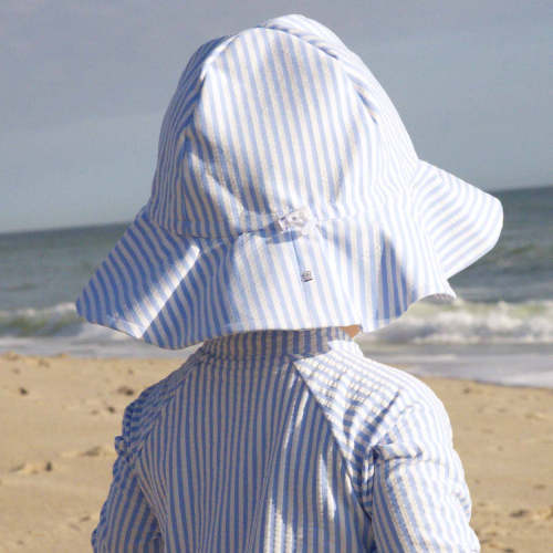 Caden Lane® | Seersucker Blue Printed Sun Hat