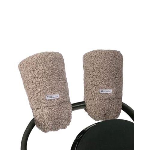 7AM Enfant Stroller Warmmuffs Gloves - Anti-Freeze Stroller Mittens for Handlebars, Water Repellent Hand Warmer Muff for Cold Weather, Plush Lined Stroller Warmmuffs | Winter Stroller Accessories