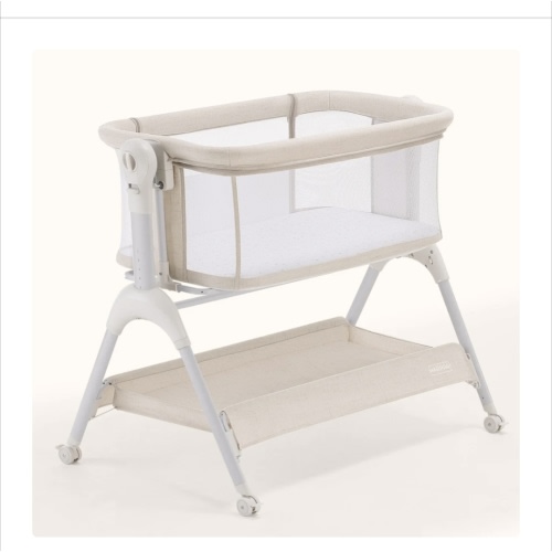 HARPPA Cuddly Sway | 3-in-1 Rocking Baby Bassinet & Bedside Sleeper with Anti-Reflux Mattress for Newborns | Attaches to Bed, Adjustable Height, Tool-Free Setup, Portable Wheels, CPSC Certified, Gentle Rocking Motion | Ideal for Infants, Safe Co-Sleeping