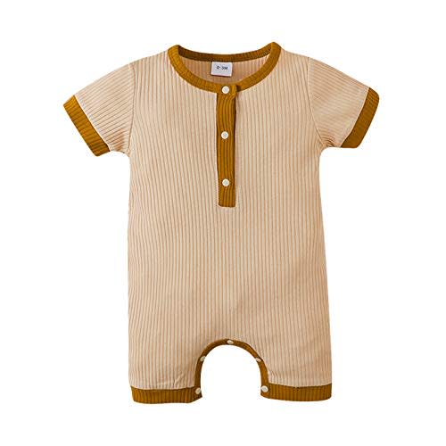 Sprifallbaby Newborn Baby Boy Girl Summer Romper Clothes Unixex Infant Cotton Ribbed Solid Jumpsuit One Piece Outfit