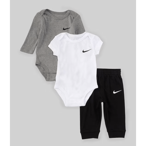 Nike Baby Newborn-3 Months Essentials 3-Piece Set | Black and White