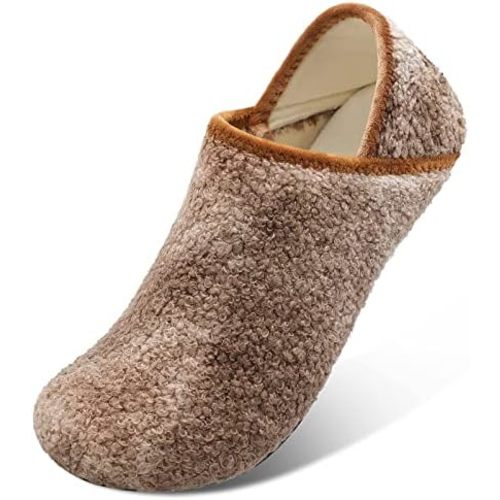XIHALOOK House Slippers for Women Men Cozy Sock Shoes with Soft Rubber Sole Slip On for Indoor/Outdoor