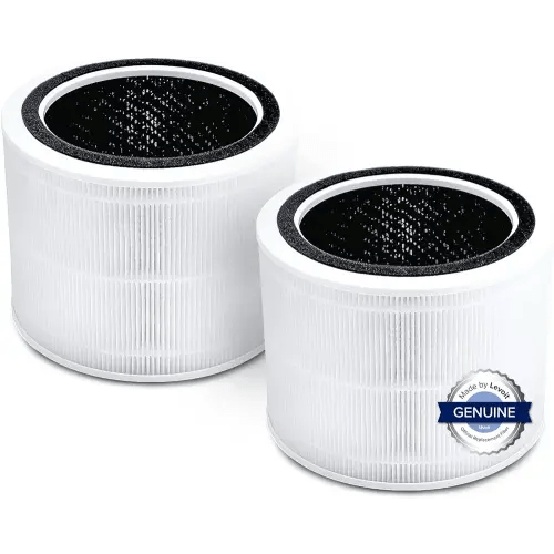 LEVOIT Core 200S Air Purifier Replacement Filter, 3-in-1 Filter, High-Efficiency Activated Carbon, Core 200S-RF, 2 Pack, White