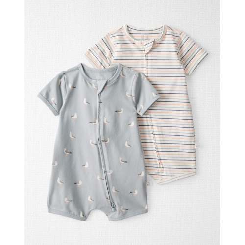 Baby 2-Pack Organic Cotton 2-Way Zip Rompers - Little Planet | Carter's