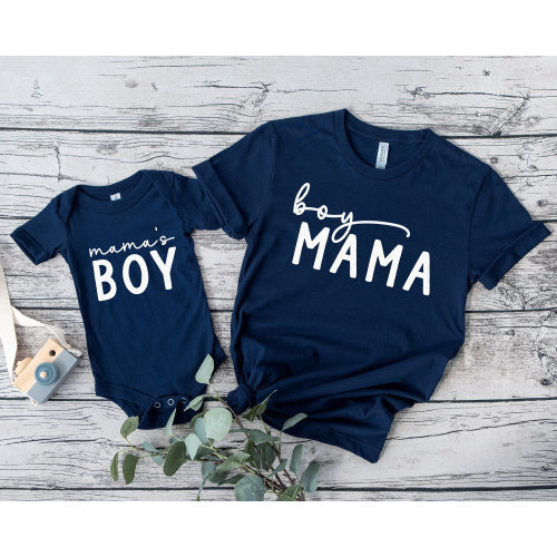 Mama's Boy Matching Shirts, Boy's Mama Matching Set, Mom and Son T-Shirt, Mother and Son T-Shirts, Mommy and Me, Mum and Me, Gift for Mom