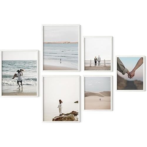 HAUS AND HUES Three 8x10, Three 11x14 - Framed White