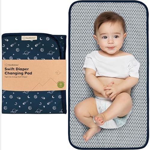 Portable Diaper Changing Pad - Waterproof Foldable Baby Changing Mat - Travel Diaper Change Mat - Lightweight Changing Pads for Baby - Baby Changer - Machine Washable (Planets)