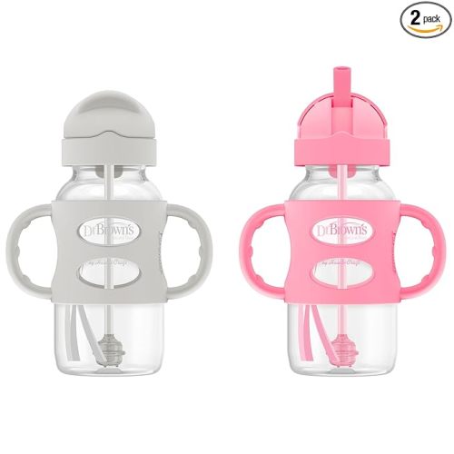 Dr. Brown's Milestones Wide-Neck Sippy Straw Bottle