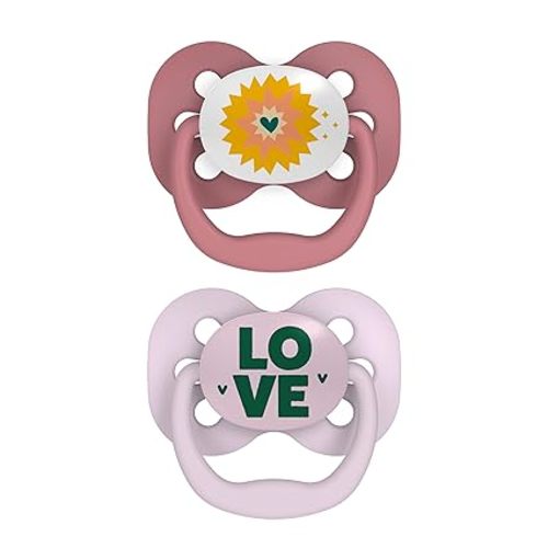 Dr. Brown's Advantage Baby Pacifier, Lavender Love, BPA Free, 2 Pack, 0-6m