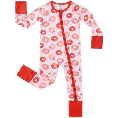 pureborn Baby Infant Boys Girls Zipper Sleeper Snug Fit Viscose from Bamboo Pajamas 0-24 Months
