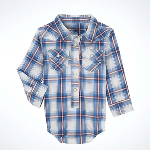 Baby Boy's Long Sleeve Western Snap Bodysuit | COLLECTIONS | Wrangler®