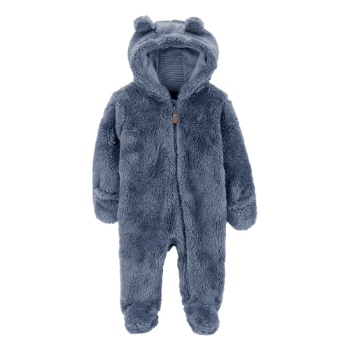 Baby Hooded Sherpa Jumpsuit