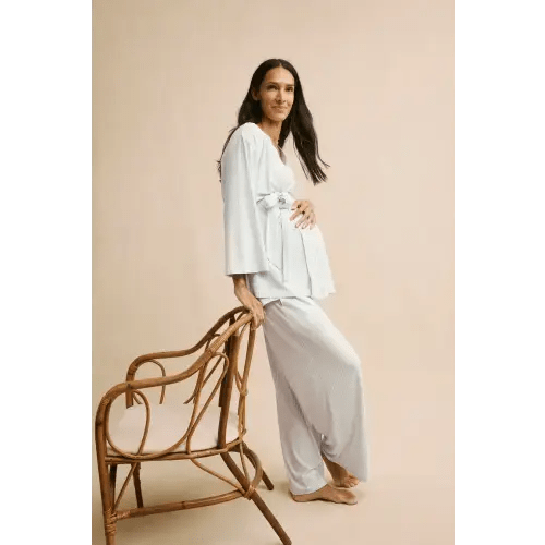 LAKE | Women | DreamModal Pajamas | Fog Maternity Kimono Bundle