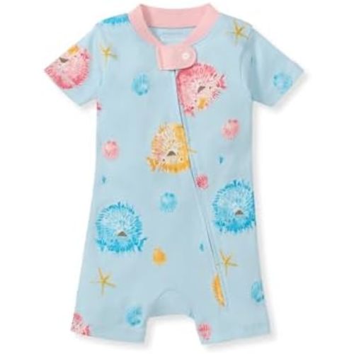 Burt's Bees Baby Unisex Baby Short Sleeve Pajamas, One-piece Sleeper Romper Pjs, Snug Fit for Infants 3 to 24 Months