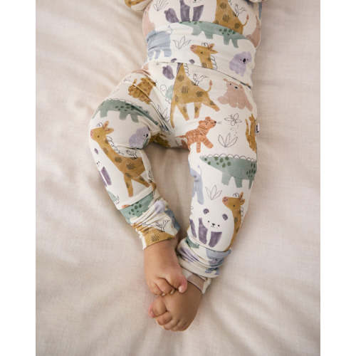 Sweet Safari Fold-Over Legging – Little Sleepies