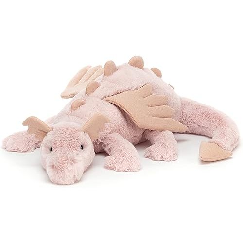 Jellycat Rose Dragon Stuffed Animal, Huge 20.5 inches - Mythical Plush Toy - Classic Children's Gift