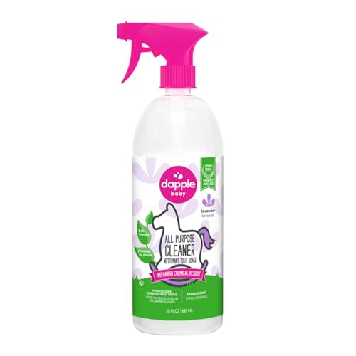 Dapple Baby All Purpose Cleaning Spray, Hypoallergenic for Toys, High Chairs, Swings, Counters, Powered by Plants, 1 Pump Included, Lavender, 30 Fl Oz (Pack of 1)
