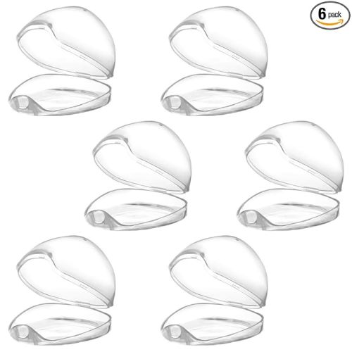 Accmor Pacifier Case, Pacifier Holder Case, Pacifier Container for Travel, BPA Free, Transparent, 6 Pack