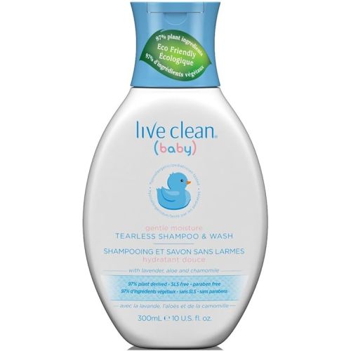 Live Clean Shampoo and Wash - Tearless - Baby - 10 fl oz