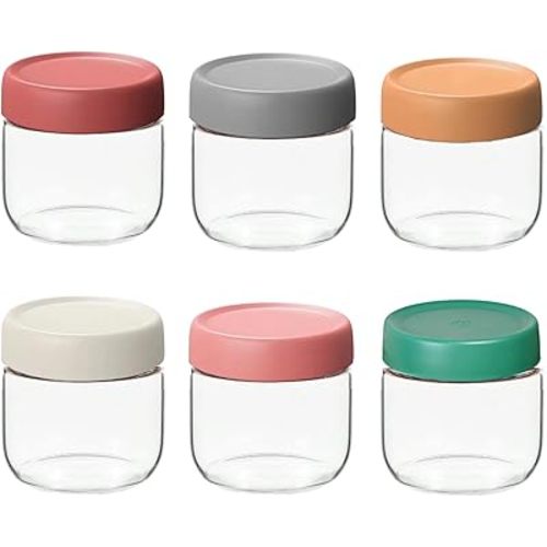 10oz Borosilicate Glass Jars with Lids - Freezer to Oven Safe, Airtight Meal Prep Containers for Overnight Oats, Spices, Coffee, Baking | Microwave & Dishwasher Safe (10oz - 6pack)