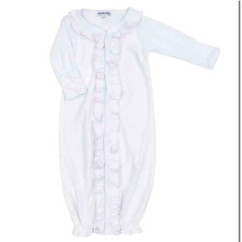 Essentials White Converter with Pink Ruffle