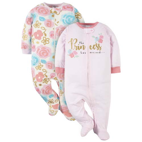 Gerber Baby Neutral Sleep N Play Footed Pajamas, 2-Pack, Sizes Preemie - 6/9 Months