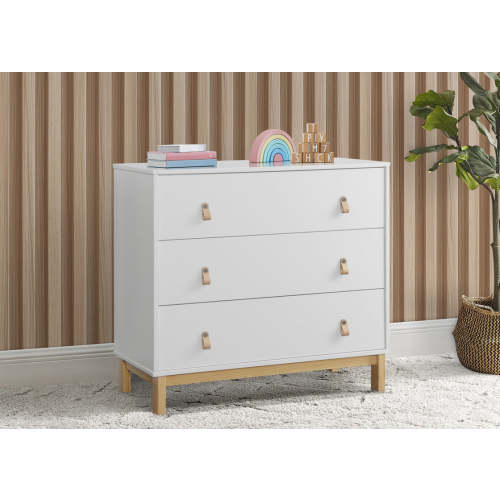 babyGap Legacy 3 Drawer Dresser with Leather Pulls and Interlocking Dr | Delta Children