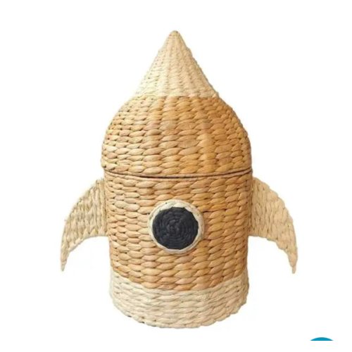 Tiny Dreamers Rocket Laundry Hamper, 13"