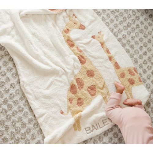 Fuzzy Giraffe Baby Blanket