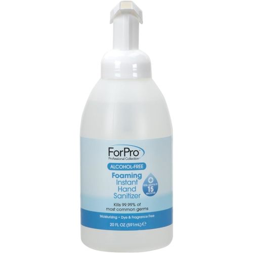 ForPro Professional Collection Alcohol-Free Foaming Instant Hand Sanitizer, Moisturizing, Dye and Fragrance Free Sanitizer, 20 Fl Oz