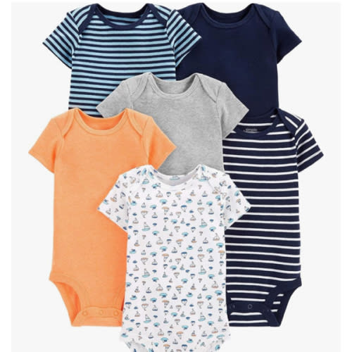 Simple Joys by Carter's Baby Boys' 6-Pack Short-Sleeve Bodysuit