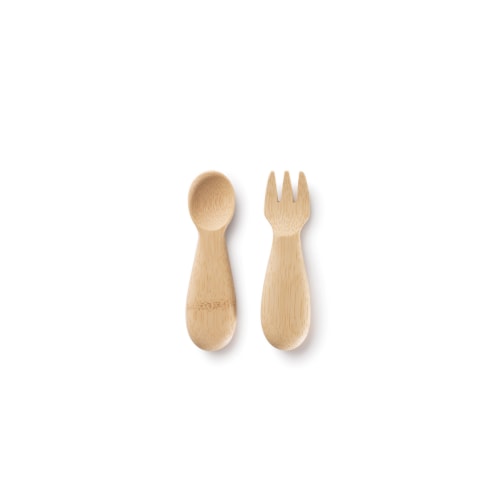 Bamboo Baby&#39;s/Toddler&#39;s Fork and Spoon Set (12M+)