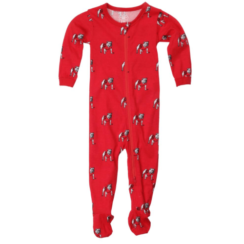 UGA Wes & Willy Infant Two Way Zip All Over Logo Sleeper – The Red Zone- Athens, GA