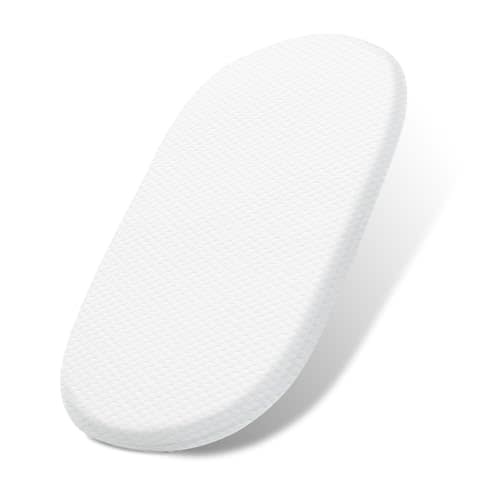 Lisara Baby Bassinet Mattress, 29" x 18" Dual Sided Gel Memory Foam Mattress with Waterproof, Removable and Breathable Ice Silk Cover, Fit for 4moms MamaRoo Sleep Bassinet