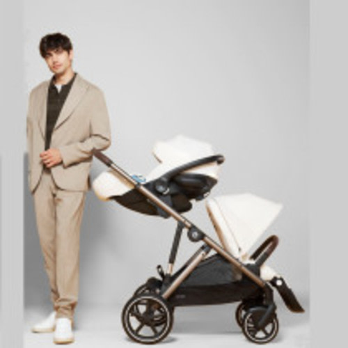 Cybex Gazelle S 2 Single to Double Stroller - Seashell Beige/Taupe Frame