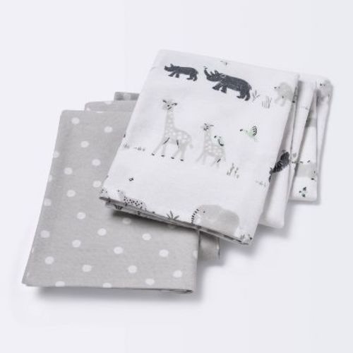 Flannel Blanket Larger Size 2pk - Cloud Island™ Two by Two Animals