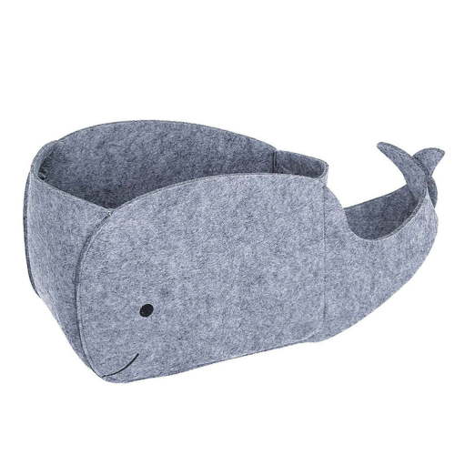 1 Pc Home Children Toys Container Felt Whale Shape Sundries Storage Basket