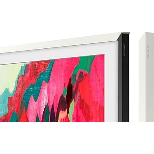 Samsung 75” The Frame Customizable Bezel (2025 Model), Magnetic, Quick and Easy Installation, VG-SCFF75WTBZA, Modern White