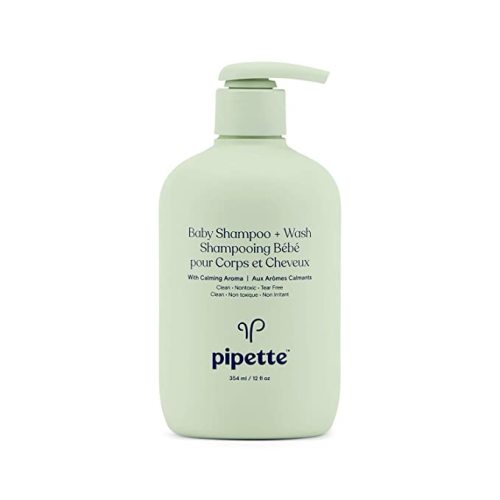 Pipette Baby Shampoo and Body Wash Tear-Free with Renewable Plant-Derived Squalane, Calming, 12fl oz