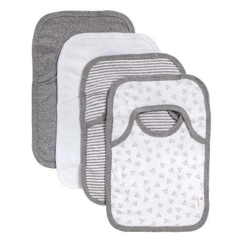 Burt's Bees Baby Organic Cotton Baby Bibs, 4-Pack
