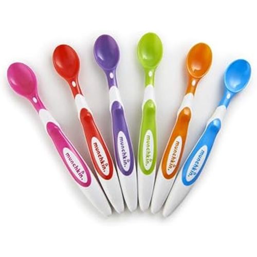 Munchkin 10062 Soft-Tip Infant Spoons 6 Count Assorted