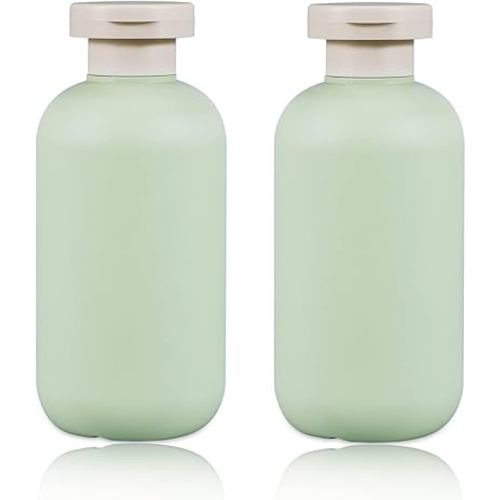 6.8oz Squeeze Bottles with Flip Cap, Refillable Plastic Travel Bottles for Creams, Lotion, Shampoo, Conditioner (2 Pcs)