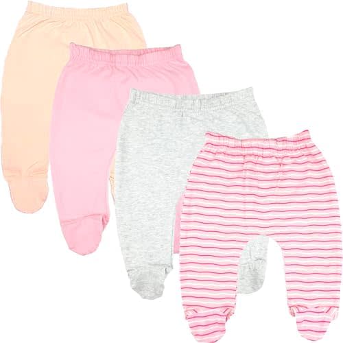 123 Bear Baby Soft Cotton Spandex Pants with Feet
