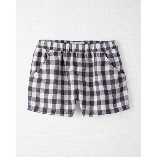 Baby Gingham Shorts Made With Linen - Little Planet | Carter's